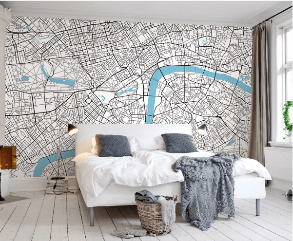 3D London Map Wall Mural Wallpaper 666- Jess Art Decoration