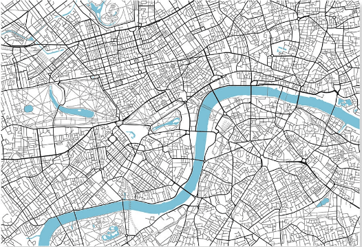 3D London Map Wall Mural Wallpaper 666- Jess Art Decoration