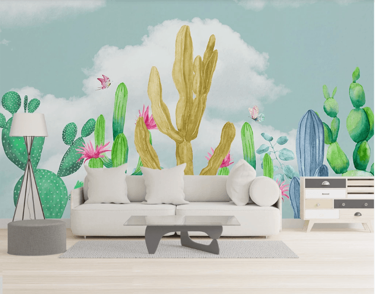 3D Cactus Wall Mural Wallpaper 50- Jess Art Decoration