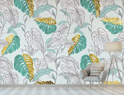 3D Tropical Leaves Wall Mural Wallpaper C171- Jess Art Decoration