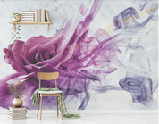 3D Pink Rose Flower Smoke Wall Mural Wallpaper C245- Jess Art Decoration
