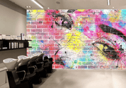 3D Pink Barbershop Graffiti Beauty Woman Wall Mural Wallpaper SF046- Jess Art Decoration