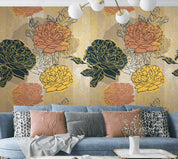 3D Hand Drawn Floral Pattern Wall Mural Wallpaper LQH 150- Jess Art Decoration