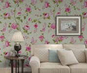 3D Hand Drawn Pink Floral Wall Mural Wallpaper LQH 263- Jess Art Decoration