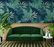 3D Hand Drawn Tropical Green Leaf Wall Mural Wallpaper LQH 340- Jess Art Decoration