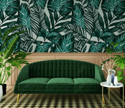 3D Hand Drawn Tropical Green Leaf Wall Mural Wallpaper LQH 362- Jess Art Decoration