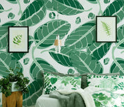 3D Hand Drawn Tropical Green Wall Mural Wallpaper LQH 377- Jess Art Decoration