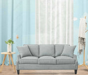 3D Blue Floral Curtains and Drapes LQH 22- Jess Art Decoration