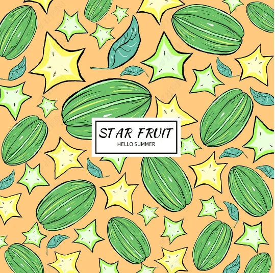 3D Hand Drawn Fruit Carambola Curtains and Drapes LQH 111- Jess Art Decoration