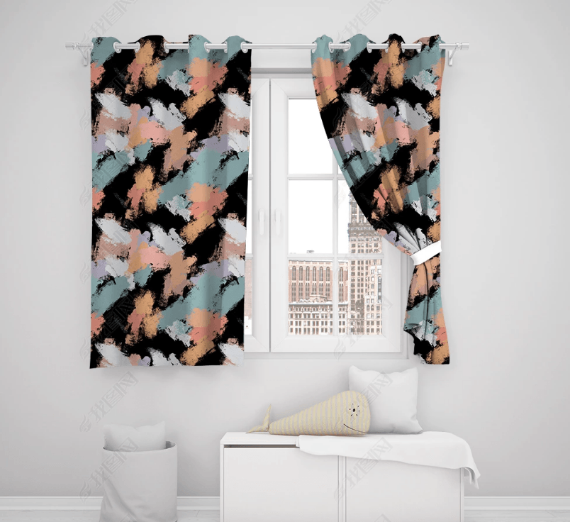 3D Abstract Artistic Pattern Curtains and Drapes LQH 131- Jess Art Decoration