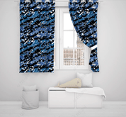 3D Abstract Artistic Blue Pattern Curtains and Drapes LQH 136- Jess Art Decoration