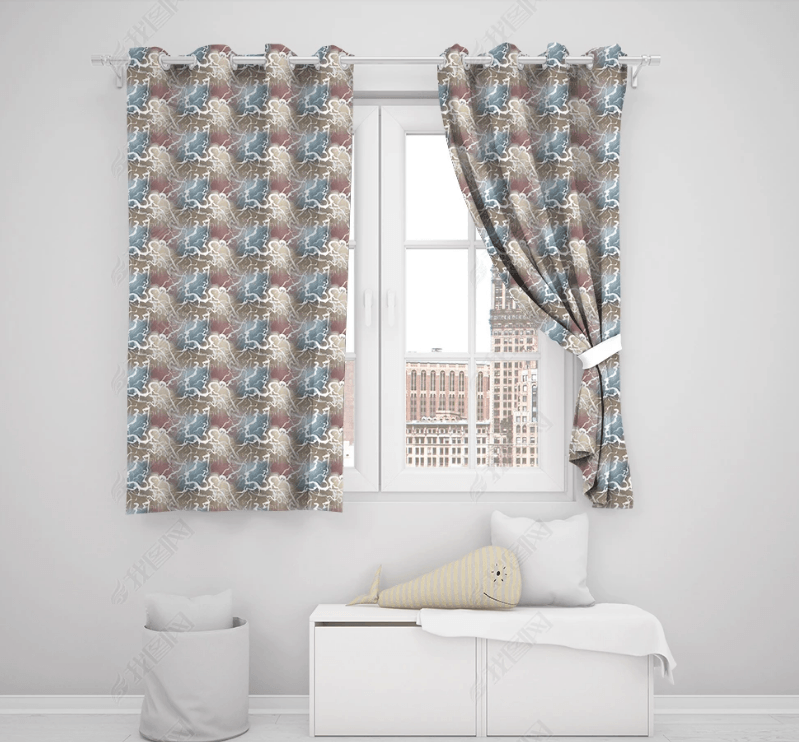 3D Abstract Artistic Pattern Curtains and Drapes LQH 158- Jess Art Decoration