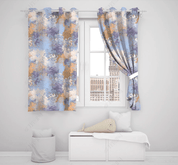 3D Abstract Art Blue Pattern Curtains and Drapes LQH 220- Jess Art Decoration