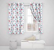 3D Hand Drawn Red Floral Curtains and Drapes LQH 322- Jess Art Decoration