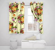 3D Hand Drawn Yellow Floral Curtains and Drapes LQH 362- Jess Art Decoration