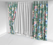 3D Hand Drawn Floral Leaves Curtains and Drapes LQH 6- Jess Art Decoration