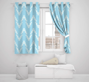 3D Abstract Blue Art Geometric Pattern Curtains and Drapes LQH 43- Jess Art Decoration