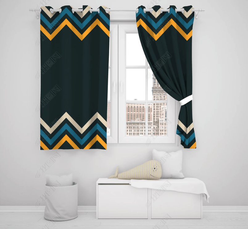 3D Abstract Art Geometric Pattern Curtains and Drapes LQH 4- Jess Art Decoration