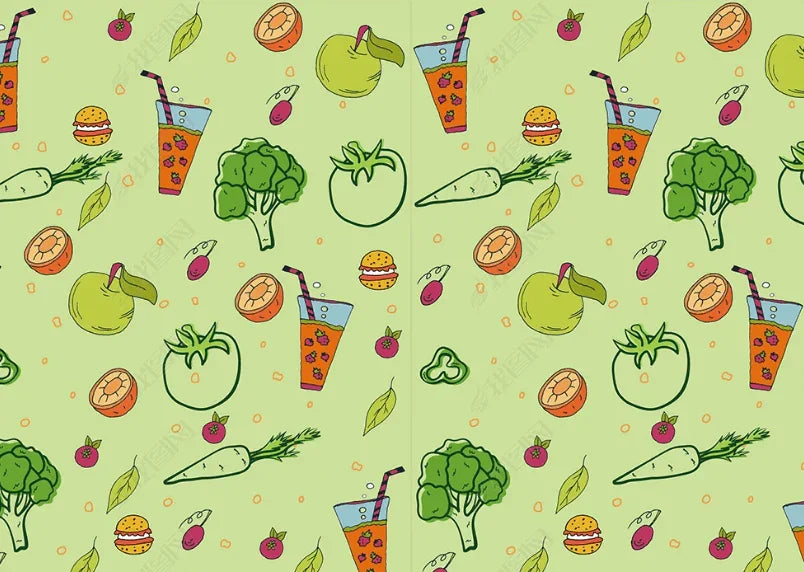 3D Hand Drawn Green Vegetable Curtains and Drapes LQH 73- Jess Art Decoration