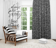 3D Abstract Black Geometric English Alphabet Curtains and Drapes LQH 119- Jess Art Decoration