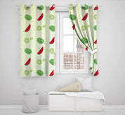 3D Hand Drawn Fruit Vegetable Curtains and Drapes LQH 163- Jess Art Decoration