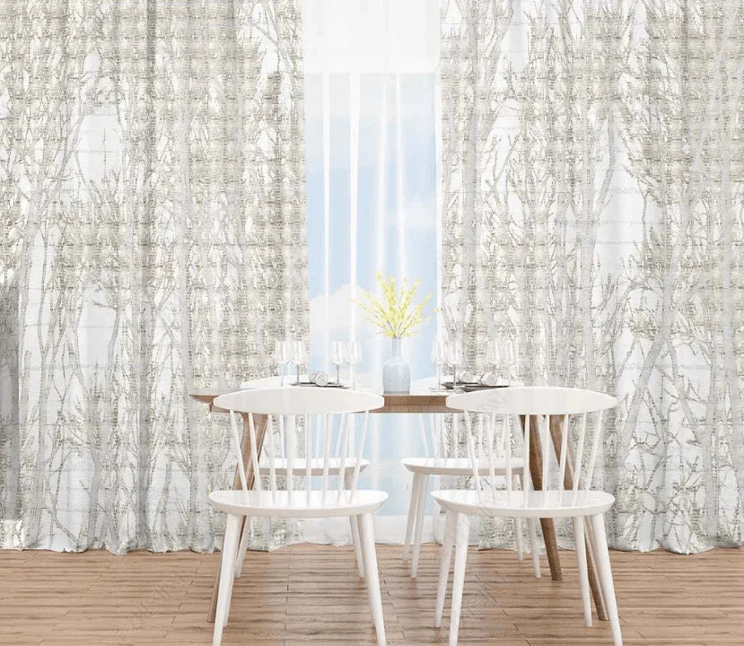 3D Hand Drawn Grey Woods Tree Curtains and Drapes LQH 226- Jess Art Decoration