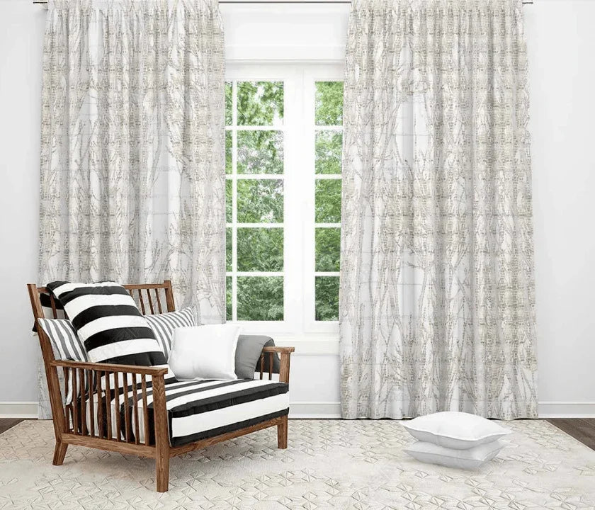 3D Hand Drawn Grey Woods Tree Curtains and Drapes LQH 226- Jess Art Decoration
