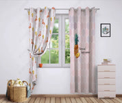 3D Hand Drawn Flamingo Pineapple Curtains and Drapes LQH 17- Jess Art Decoration