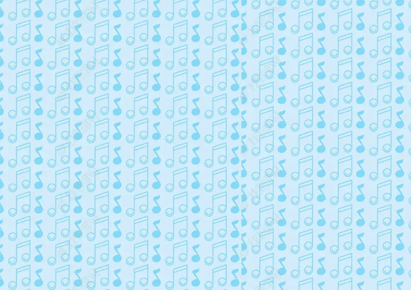 3D Hand Drawn Blue Notes Curtains and Drapes LQH 30- Jess Art Decoration
