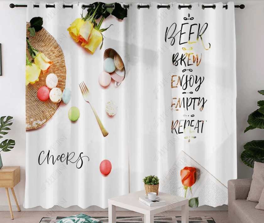 3D Yellow Rose Floral Dessert Curtains and Drapes LQH 28- Jess Art Decoration