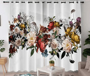 3D Hand Drawn Floral Leaves Curtains and Drapes LQH 74- Jess Art Decoration