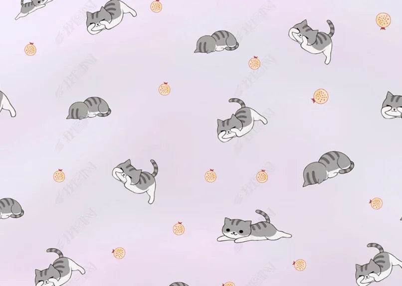 3D Hand Drawn Animal Cat Curtains and Drapes LQH 111- Jess Art Decoration
