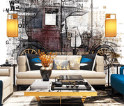 3D Hand Drawn Retro Carriage Wall Mural Wallpaper LQH 174- Jess Art Decoration