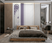 3D Wooden Grid Marble Floral Wall Mural Wallpaper SWW2823- Jess Art Decoration