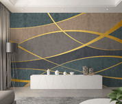 3D Modern Geometry Lines Pattern Wall Mural Wallpaper SWW2846- Jess Art Decoration