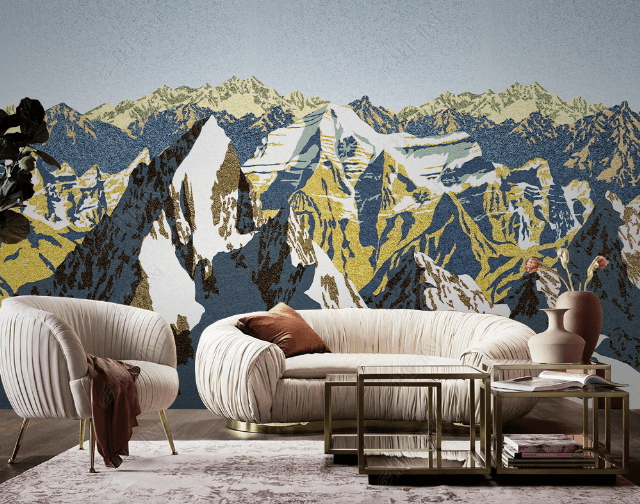 3D Hand Drawn Mountain Landscape Wall Mural Wallpaper LQH 171- Jess Art Decoration