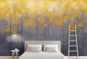 3D Hand Drawn Golden Forest Wall Mural Wallpaper LQH 39- Jess Art Decoration