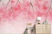 3D Watercolor Pink Floral Wall Mural Wallpaper LQH 44- Jess Art Decoration
