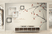 3D Plum Blossom Branch Wall Mural Wallpaper LQH 121- Jess Art Decoration
