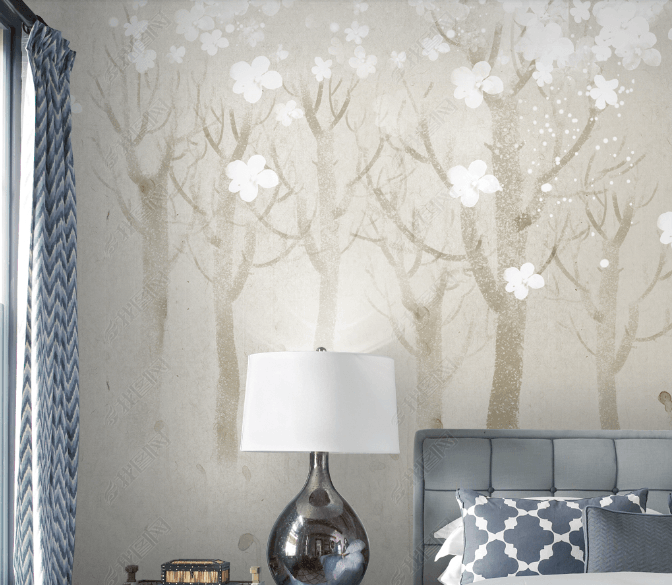 3D Hand Drawn Floral Forest Wall Mural Wallpaper LQH 66- Jess Art Decoration