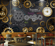 3D Industrial Gear Bar Background Wall Mural Wallpaper LQH 309- Jess Art Decoration