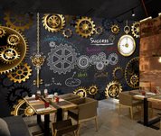 3D Industrial Gear Bar Background Wall Mural Wallpaper LQH 309- Jess Art Decoration