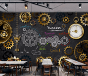 3D Industrial Gear Bar Background Wall Mural Wallpaper LQH 309- Jess Art Decoration