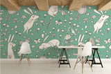 3D Vintage Animal Floral Seamless Wall Mural Wallpaper SWW3148- Jess Art Decoration