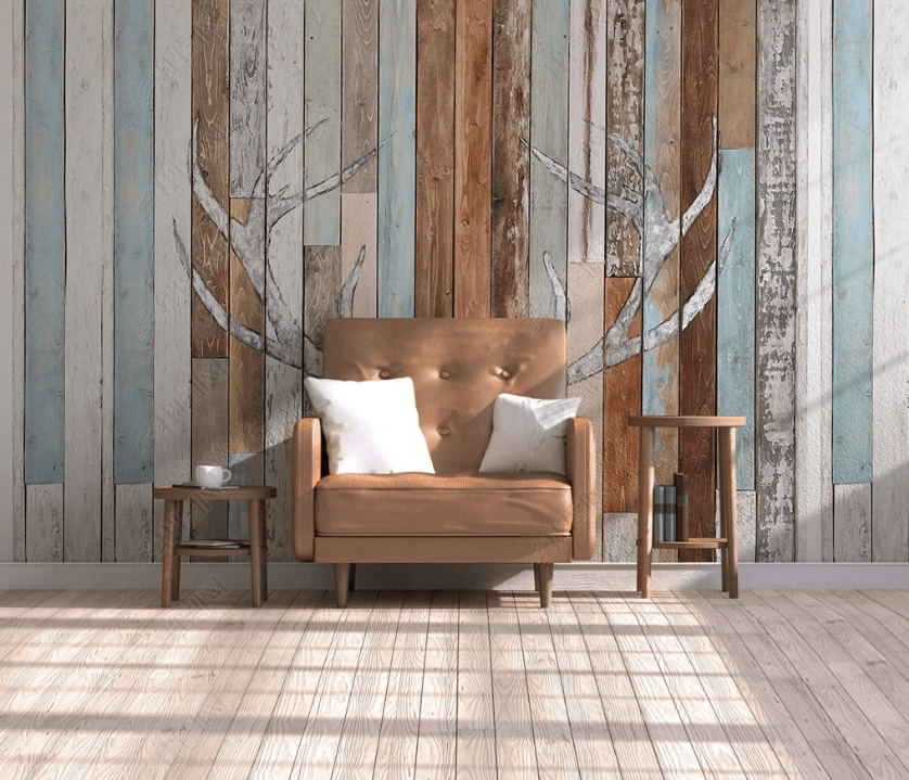3D Wooden Elk Wall Mural Wallpaper SWW3233- Jess Art Decoration