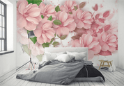 3D Hand-painted Pink Flowers Wall Mural Wallpaper SWW3265- Jess Art Decoration