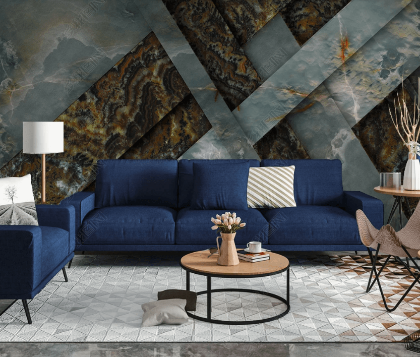 3D Modern Marble Texture Geometry Wall Mural Wallpaper SWW3464- Jess Art Decoration