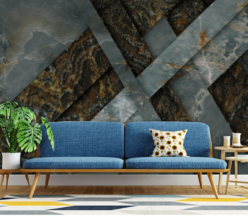 3D Modern Marble Texture Geometry Wall Mural Wallpaper SWW3464- Jess Art Decoration