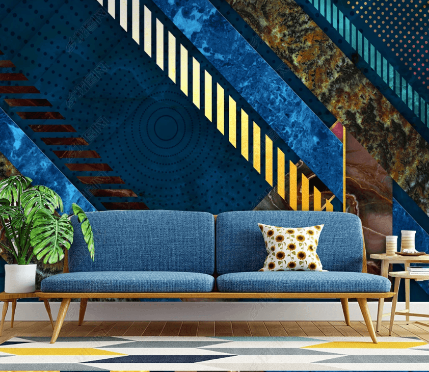 3D Modern Marble Texture Geometry Wall Mural Wallpaper SWW3467- Jess Art Decoration