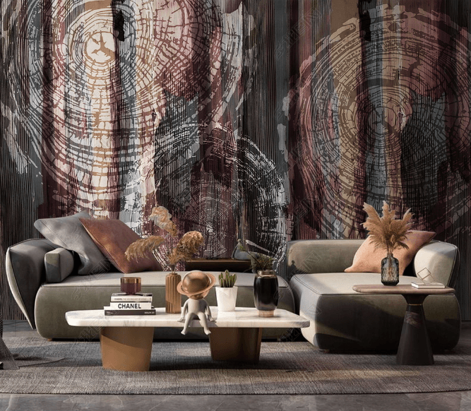 3D Hand Drawn Tree Ring Texture Wall Mural Wallpaper LQH 147- Jess Art Decoration